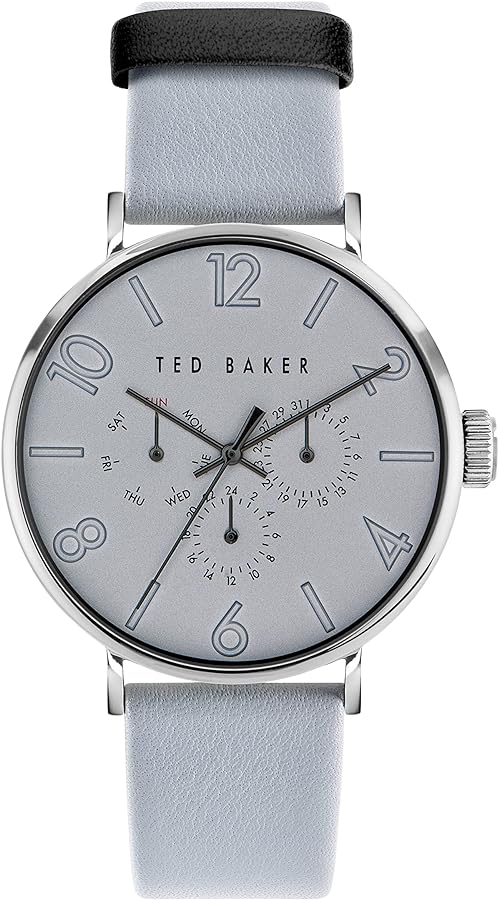 Ted Baker Gents Grey Eco -Leather Strap Watch (Model: BKPPGS3029I)