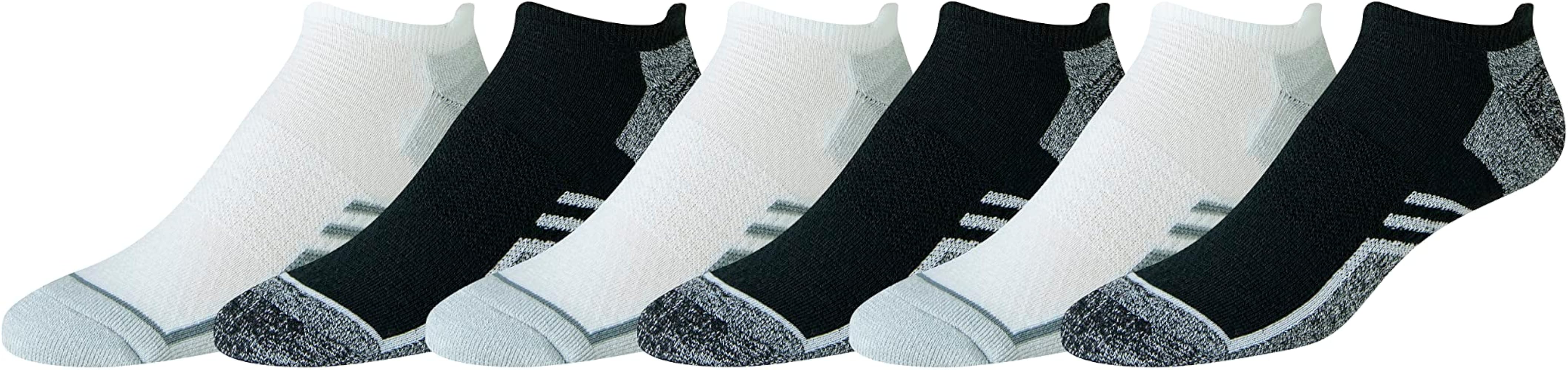 Amazon Essentials Men's Performance Zone Cushion Athletic Tab Socks, 6 Pairs