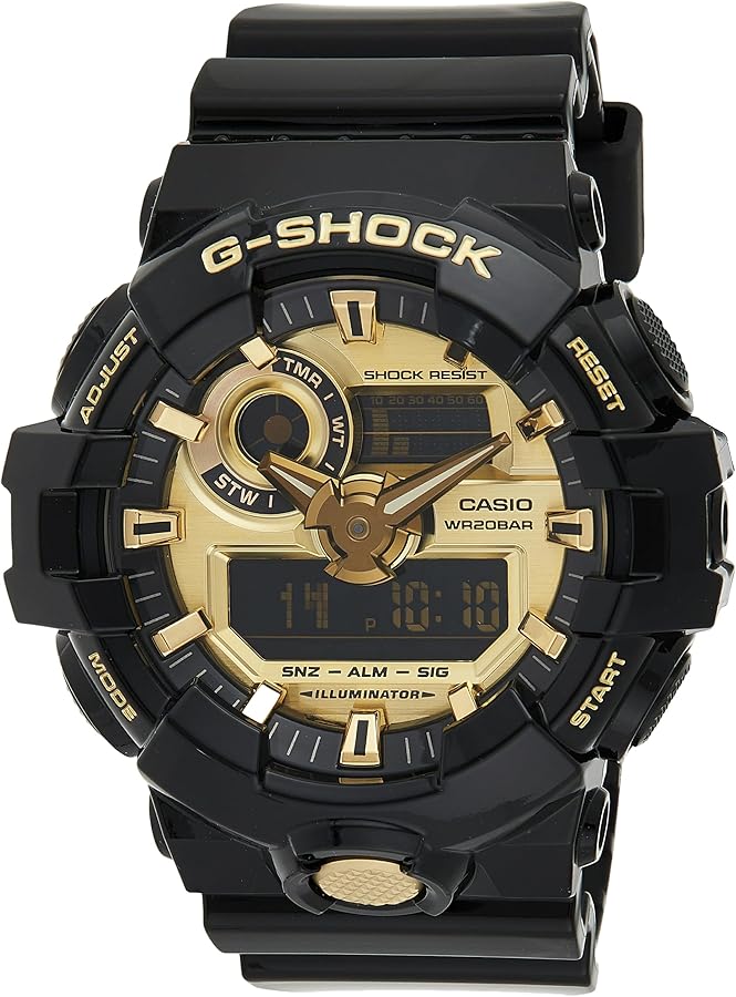 Casio Men's G Shock GA710GB-1A Black Rubber Quartz Sport Watch