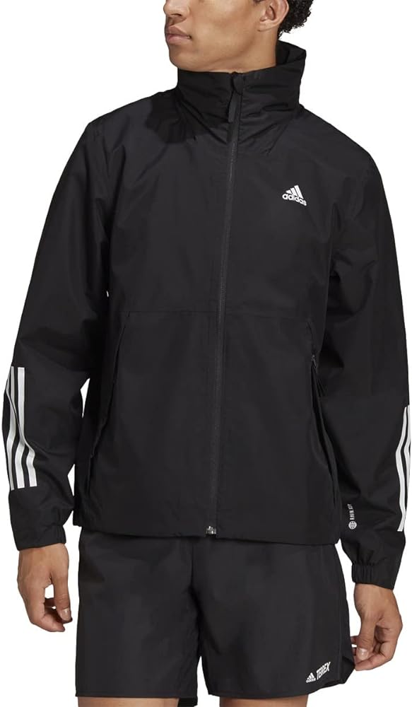 adidas Men's BSC 3-Stripes Rain.rdy Jacket