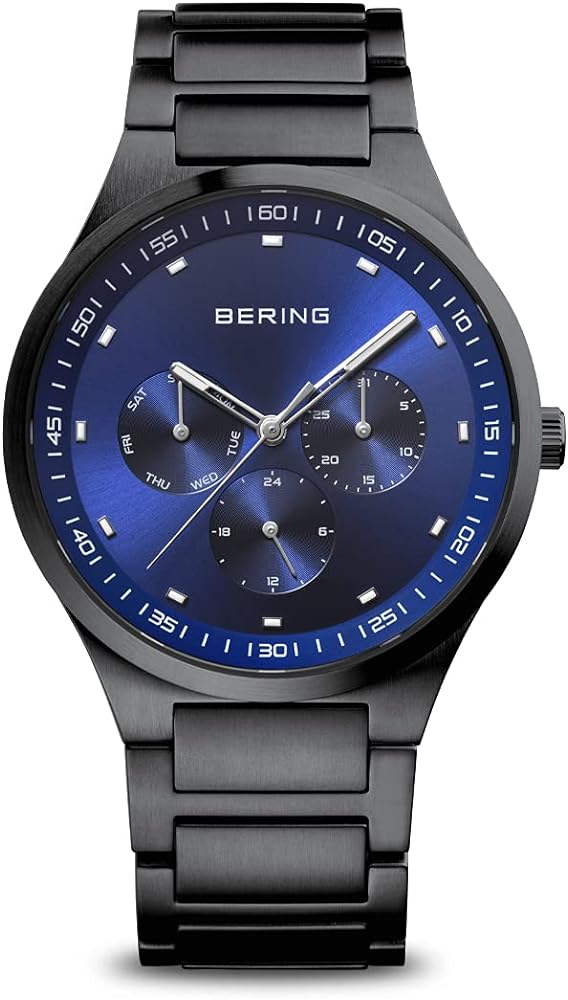 BERING Men Analog Quartz Classic Collection Watch with Stainless Steel Strap & Sapphire Crystal 11740-XXX