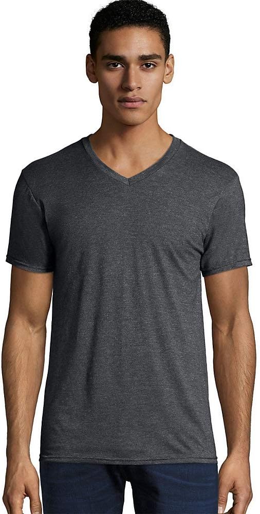 Hanes Mens Ringspun Cotton Nano-T V-Neck T-Shirt (498V)