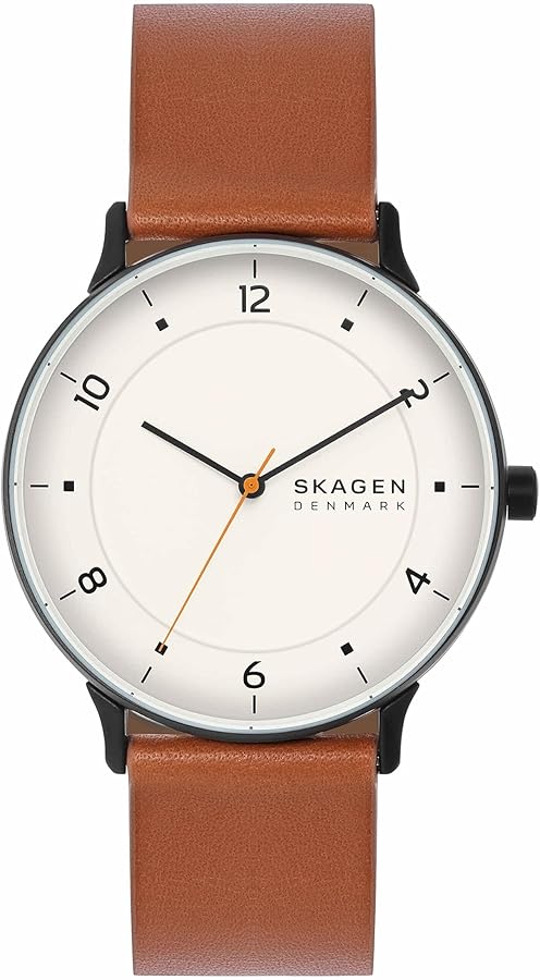 Skagen Kuppel or Riis Minimalist Men's Watch with Stainless Steel Mesh or Leather Band