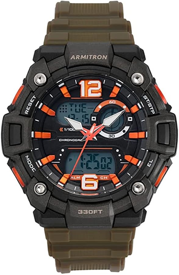 Armitron Sport Men's Analog-Digital Chronograph Resin Strap Watch, 20/5461