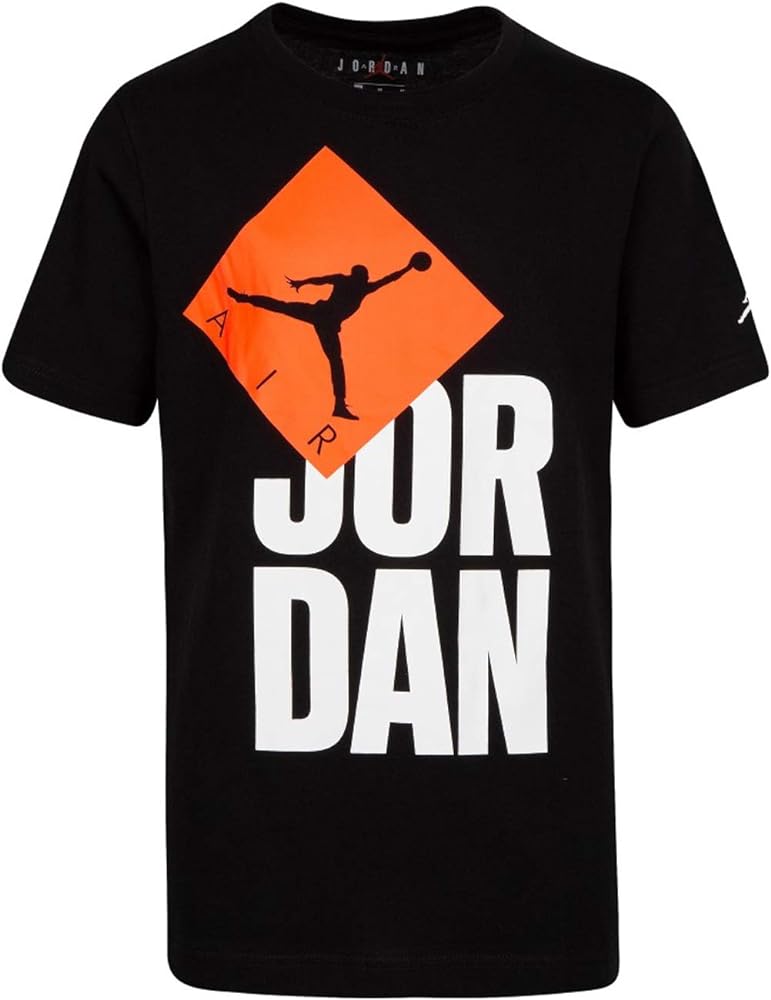 Nike Jdb Jordan Bof Logo T-Shirt Nera da Bambino 957365-023 Nero