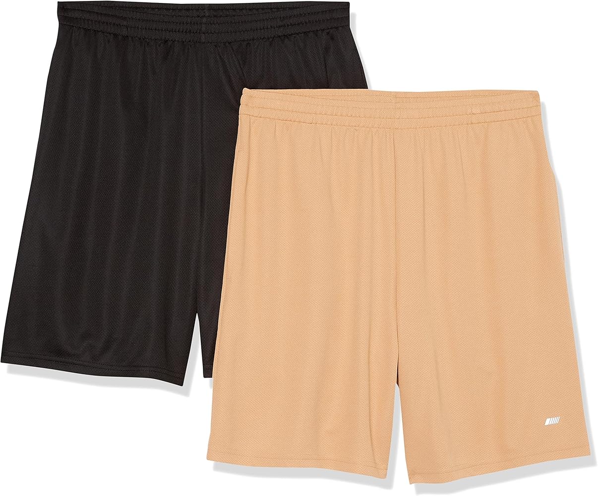 Amazon Essentials Men's Performance Tech Loose-Fit Shorts - Discontinued Colors, Pack of 2