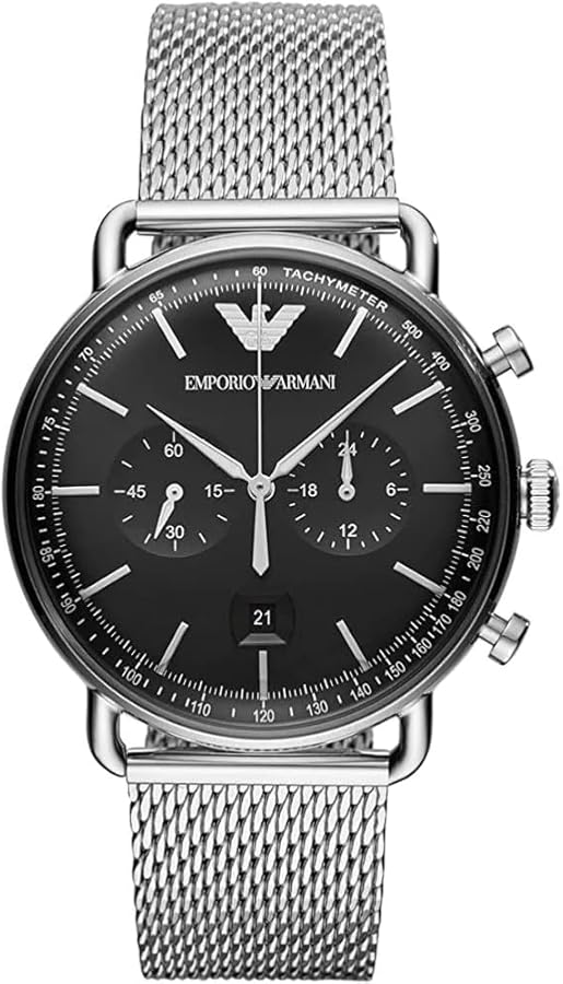 Emporio Armani Men's AR11104 Dress Analog Display Quartz Silver Watch