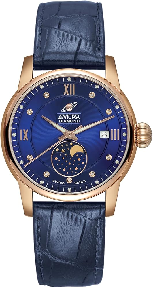 Men's Swiss Automatic Moon Phase Watch (Model No.: 3180-50-365PTZ)