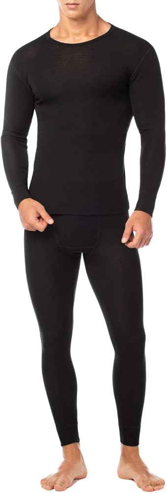 LAPASA Men's 100% Merino Wool Base Layer Set Lightweight Midweight Thermal Underwear Activewear Long John Top Bottom M31/M126