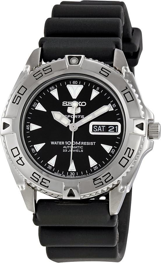 Seiko Men's SNZB33J2 5 Sports Rubber Strap Watch