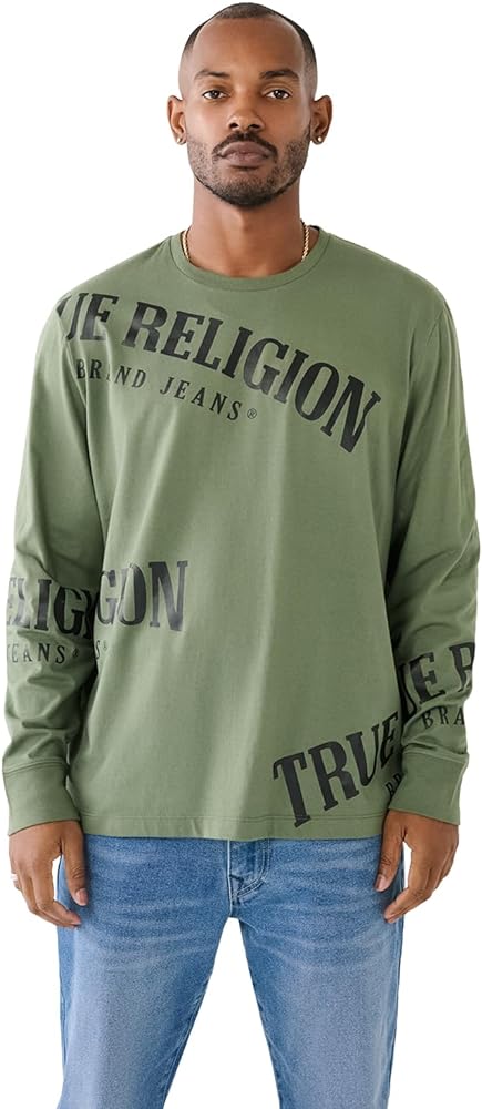 True Religion Men's Relaxed Ls Tossed Tee