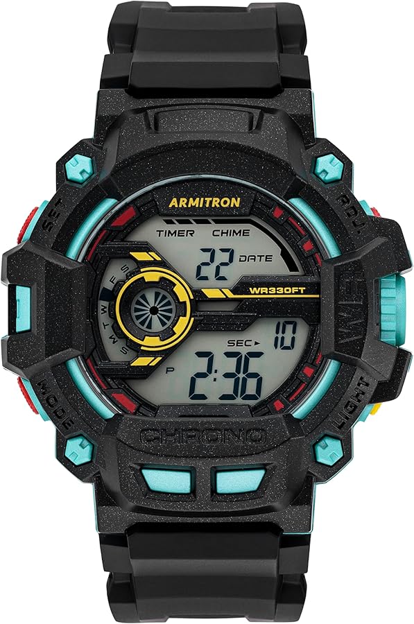 Armitron Sport Men's Digital Chronograph Resin Strap Watch, 40/8353