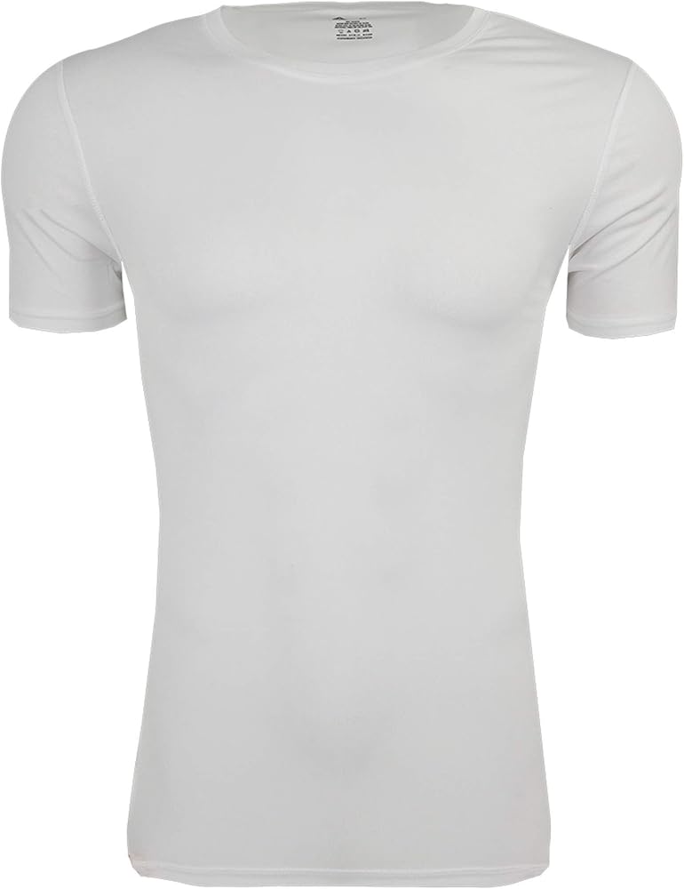 Reebok Mens Performance Base Layer Basic T-Shirt, White, Small