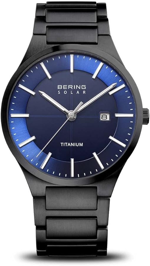 BERING Men's Analogue Quartz Watch with Titanium Strap