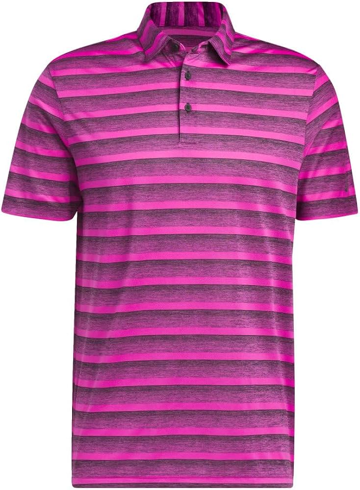 adidas Men's Two Color Stripe Golf Polo Shirt