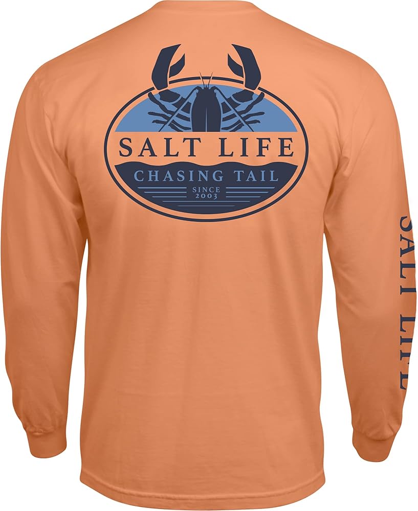 Salt Life Men's Lobster Tailin Long Sleeve Crew Neck Tee