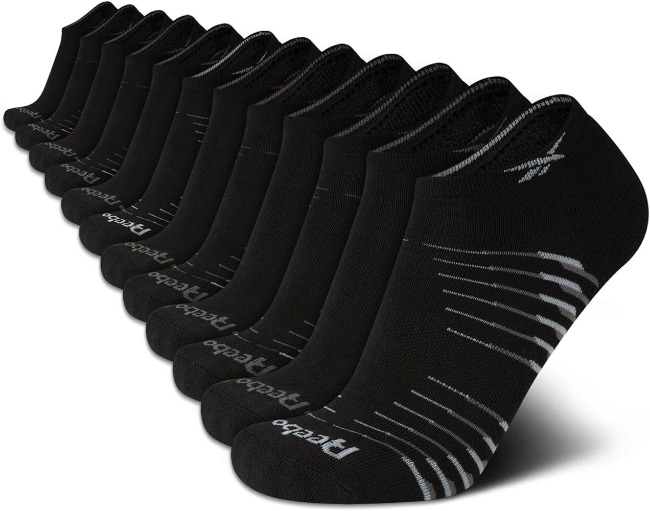 Reebok Men's Athletic No-Show Low Cut Socks with Cushion Comfort (12 Pack)