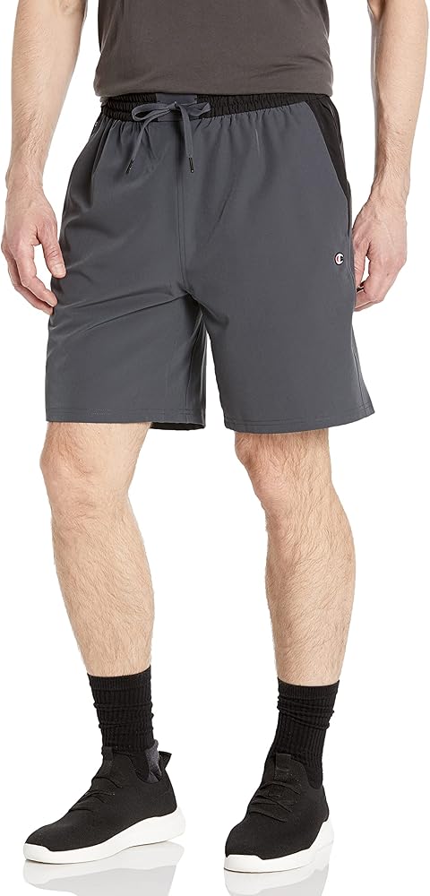 Champion Men's Athletic Shorts, Men's City Sport Shorts, Comfortable Moisture-Wicking Shorts for Men, 'C' Logo, 8" Inseam