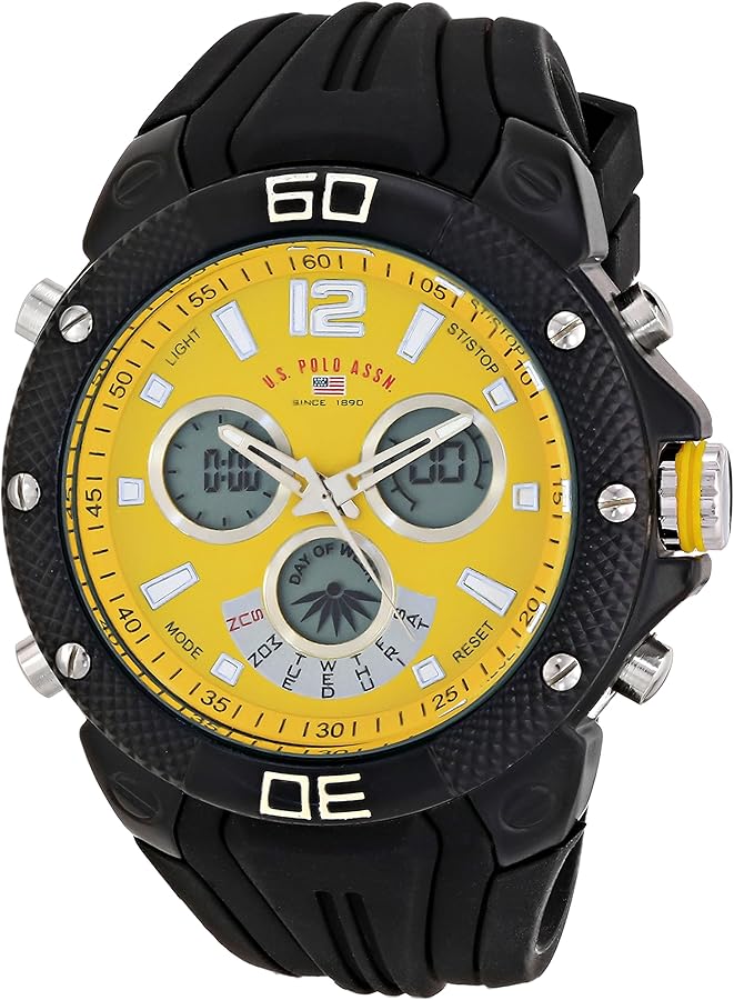 U.S. Polo Assn. Sport Men's US9494 Analog-Digital Display Analog Quartz Black Watch