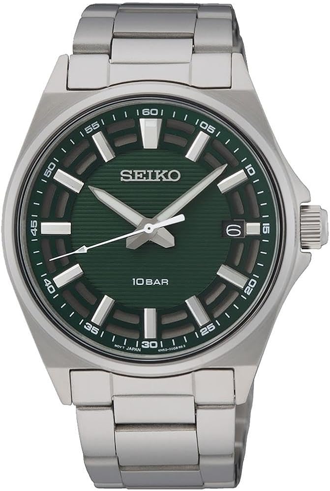 SEIKO Men's Classic Green Dial Watch - SUR503P1