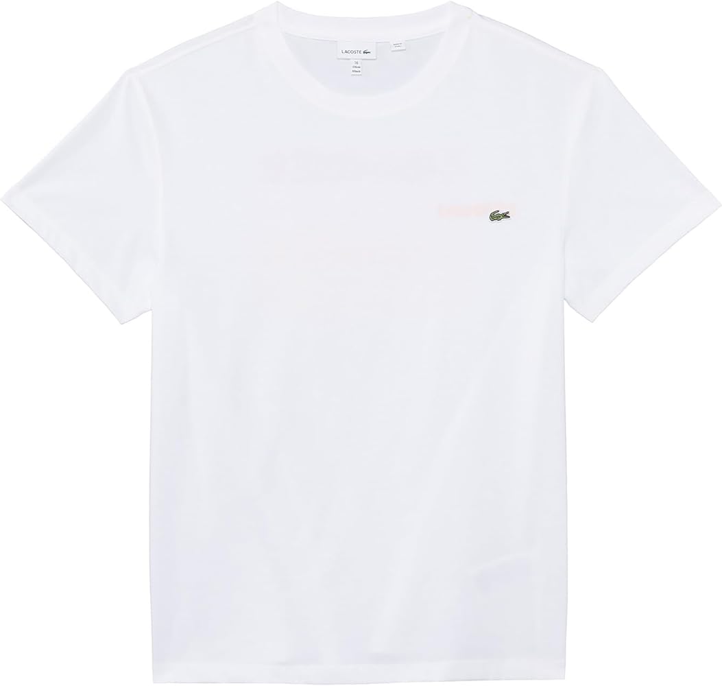 Lacoste Short Sleeve Crew Neck Large Wording Colorful Graphic Tee Shirt