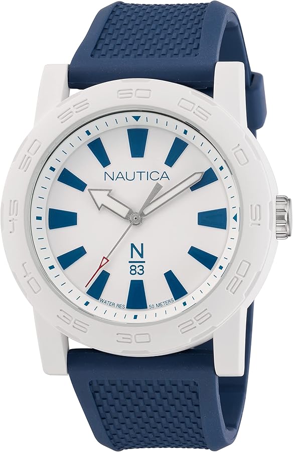 Nautica N83 Men's N83 Ayia Triada Blue Wheat PU Fibre Strap Watch (Model: NAPATF201)