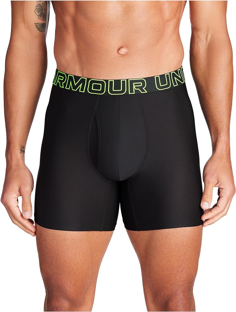 Under Armour Men's Multi-pack Performance Tech Mesh Boxerjock Brief, 6" Inseam, All-day Comfort