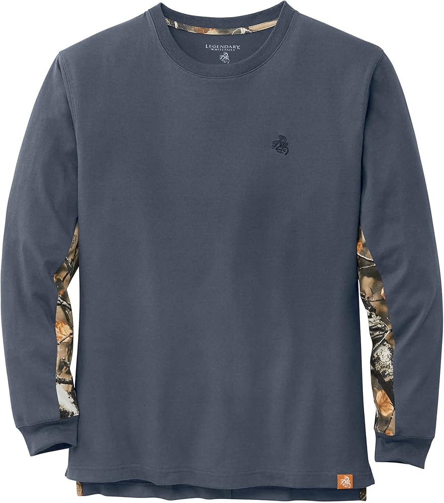 Legendary Whitetails Men's Backcountry Long Sleeve Camo T-shirt - Casual Crewneck Pullover Regular Fit