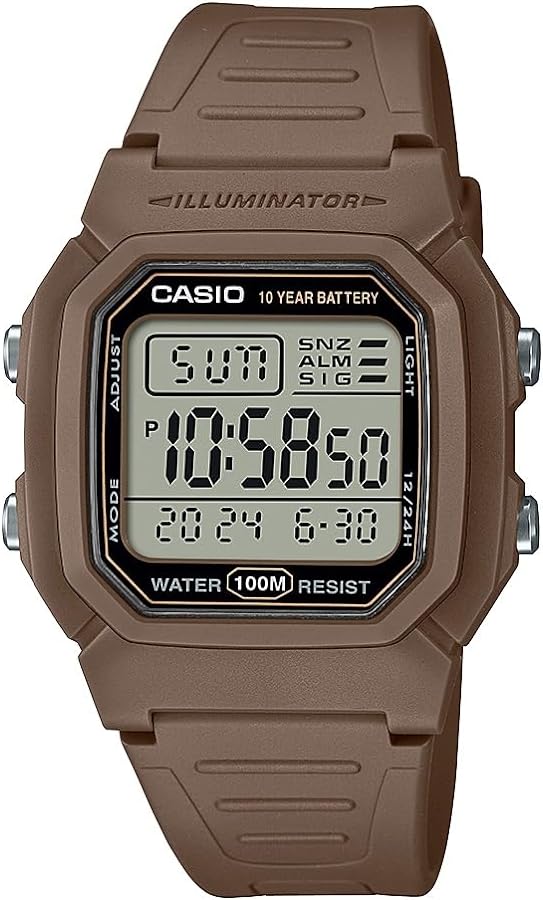 Casio Illuminator 10-Year Battery Digital Watch W-800H-5AVCF