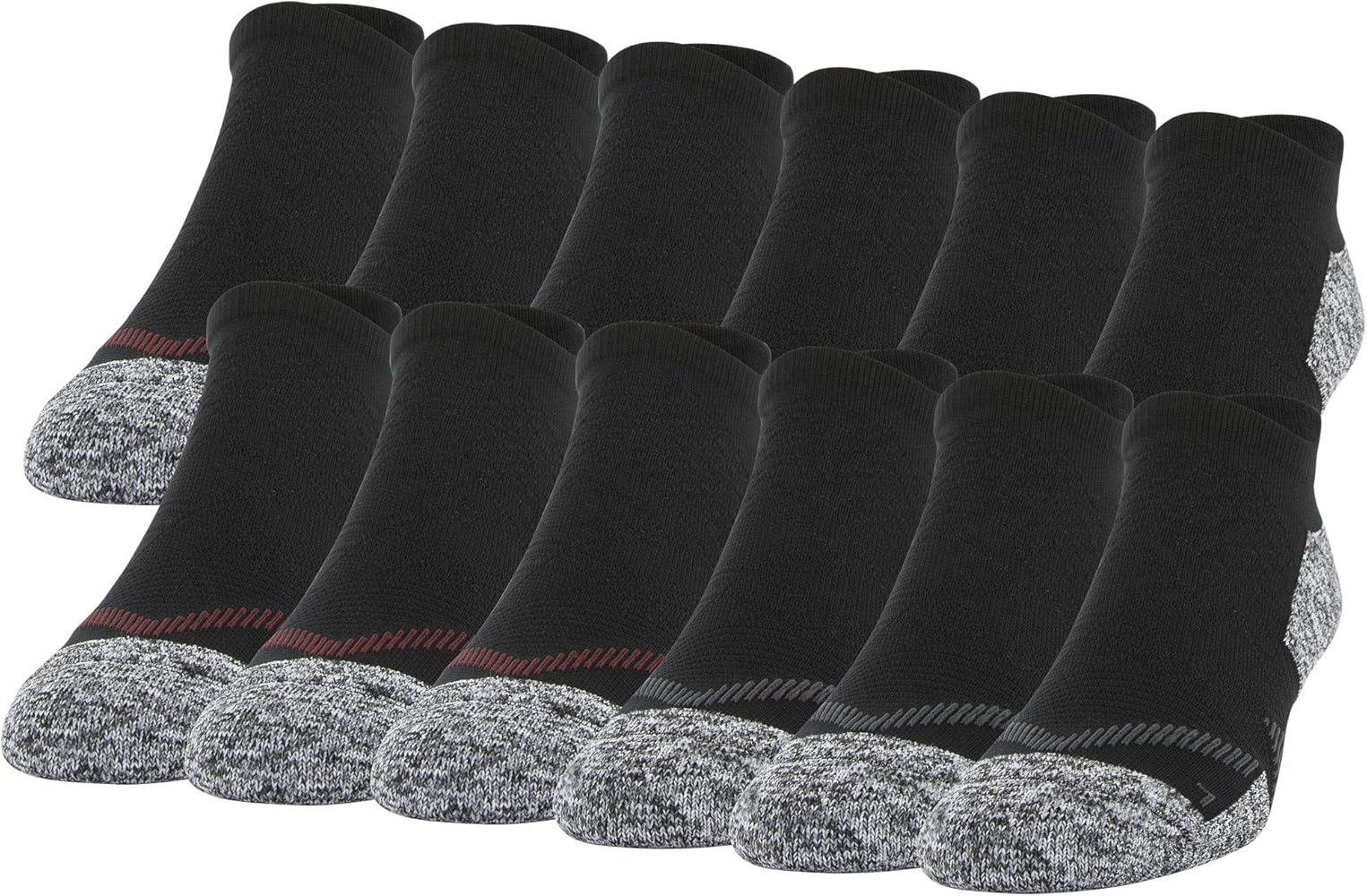 Gildan Mens Strategic Cushion No Show Socks With Tab Back