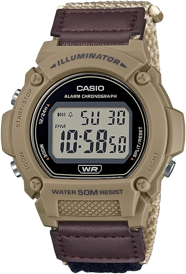 Casio Illuminator Alarm Chronograph Digital Watch W-219HB-5AVCF