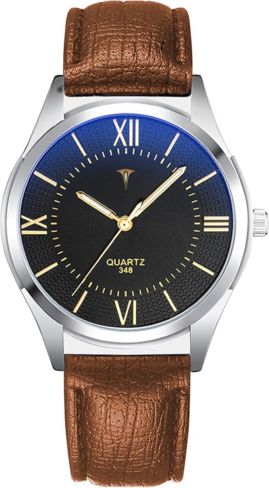 Roman Numerals Wrist Watch - Mens Dress Watch Offers a Unique Experience - Modern and Stylish Analog Watch - Water Resistant Mens Watches