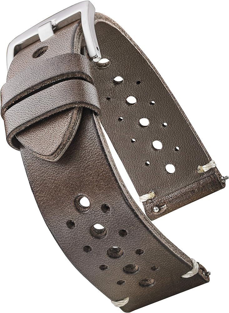 ALPINE Vintage Leather Watch Band - Replacement Watch Bands for Women & Men - Compatible with Regular & Smart Watch Bands