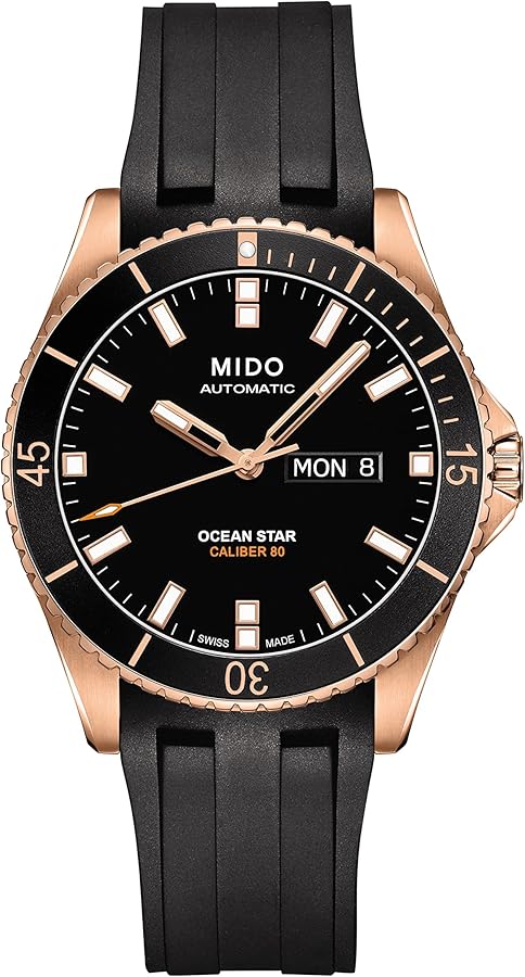 Mido Ocean Star 200 - Swiss Automatic Watch for Men - Black Dial - Case 42.5mm - M0264303705100