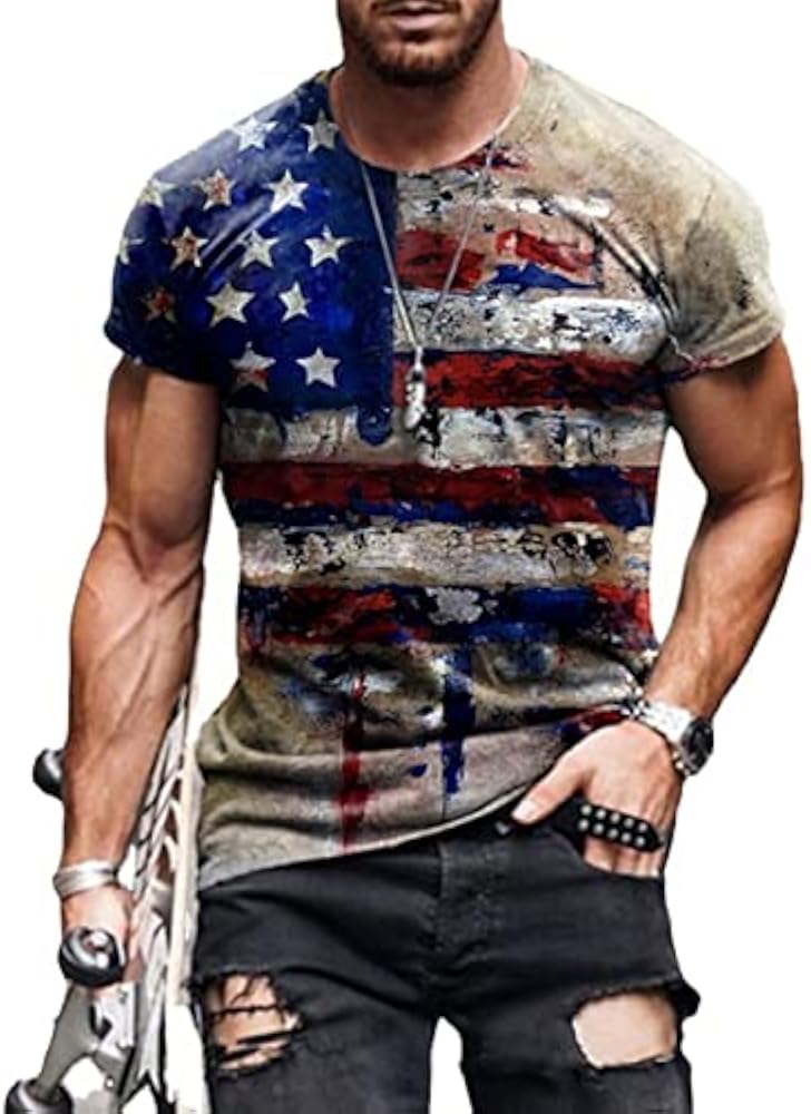 Men's Short Sleeve Printed Personalized Fashion Mens T-Shirt