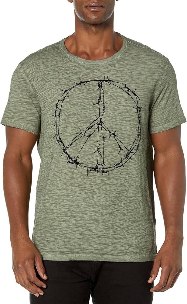 John Varvatos Men's Barbwire Peace Tee