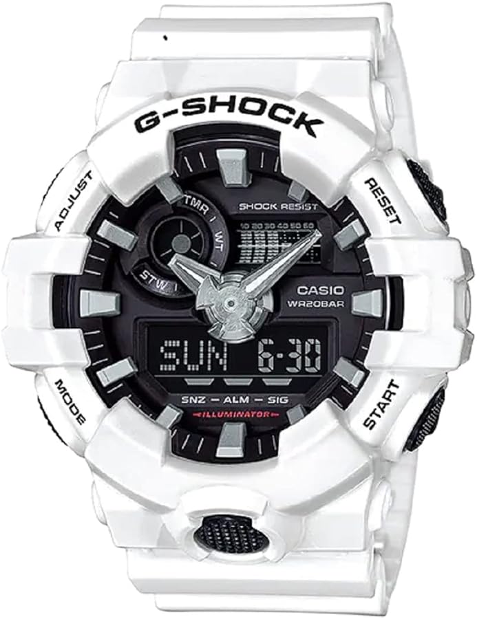 Casio Men's G Shock GA700-7A White Resin Japanese Quartz Diving Watch