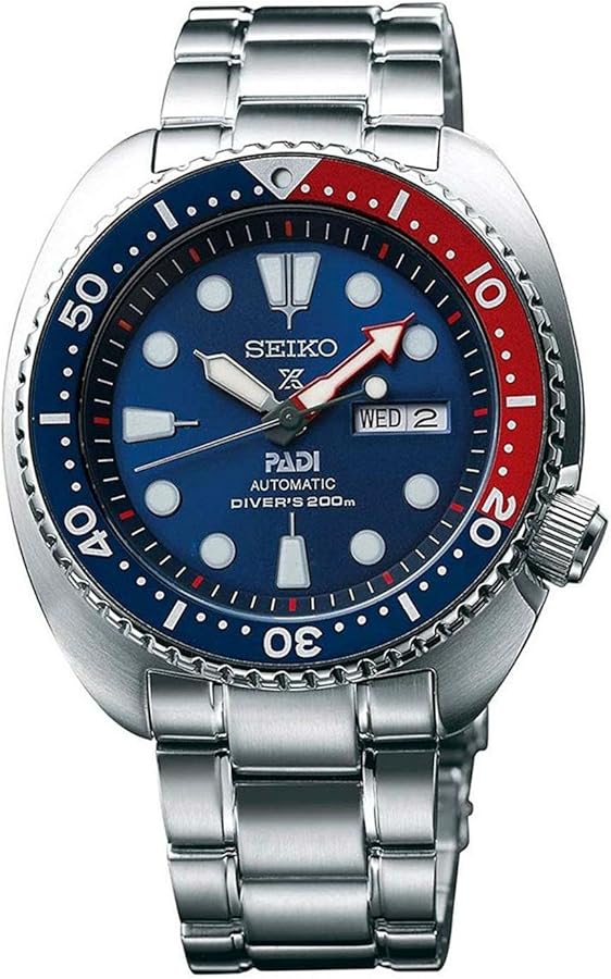 Seiko SRPA21K1 Men's Analogue Hand Loading Stainless Steel Wrist Watch, Blue/Silver, Bracelet