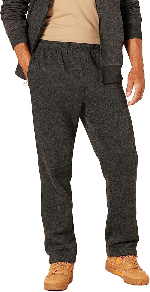 Amazon Essentials Men's Fleece Open Bottom Sweatpant (Available in Big & Tall)