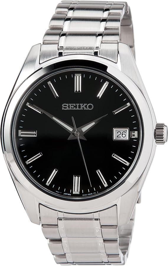 Seiko Men Analogue Watch with Stainless Steel Band