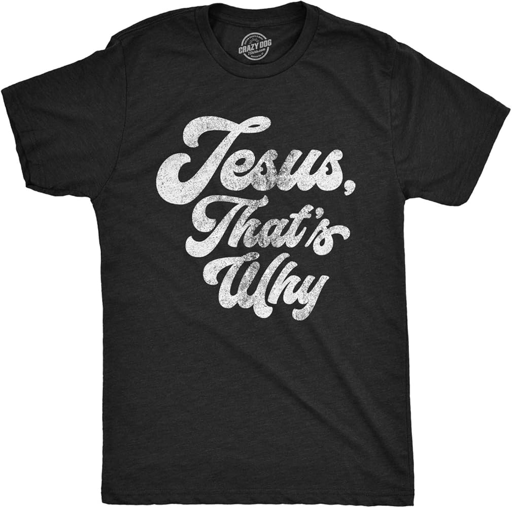 Mens Funny Jesus T Shirts Religious Tees with Funny Sayings Easter Tees for Guys