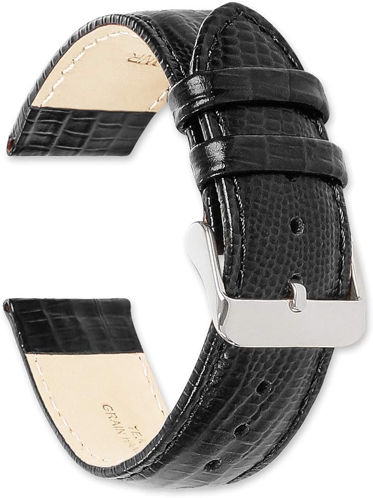 deBeer Leather Watch Strap - Teju Lizard Grain – Choose Color - (Sizes – 14mm, 16mm, 18mm, 19mm, 20mm, or 22mm)