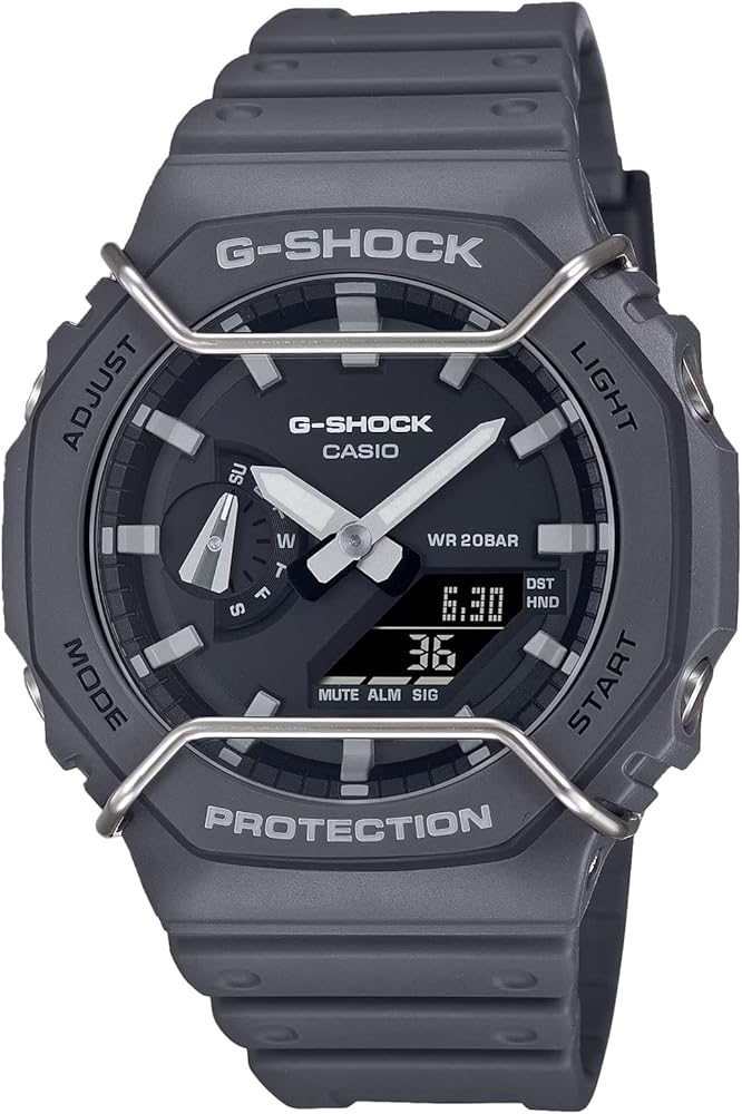 G-Shock Casio Analog-Digital Protector Carbon Core Guard Black Resin Strap Watch | GA2100PTS-8A