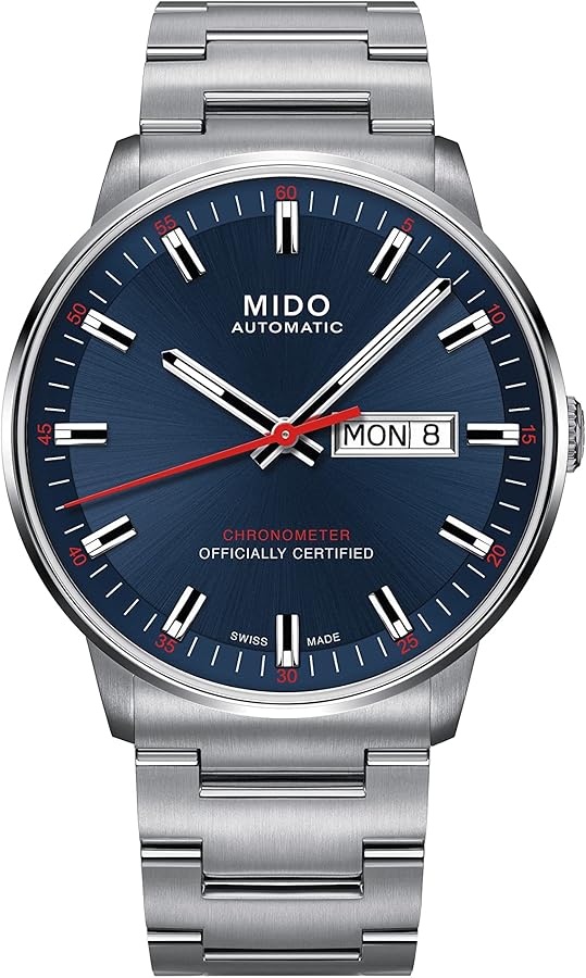 Mido Commander Chronometer - Swiss Automatic Watch for Men - Blue Dial - Case 40mm - M0214311104100