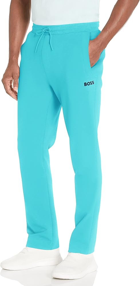 BOSS Men's Tonal Regular Fit Cotton Straight Leg Sweatpants