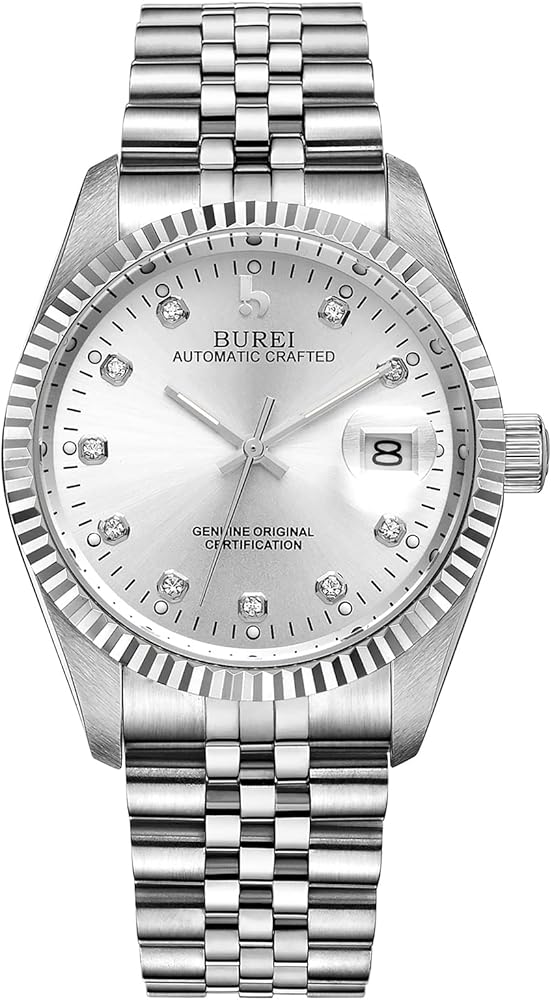 BUREI Men's Automatic Watches Luxury Stainless Steels Waterproof Watches for Men Gifts for Men