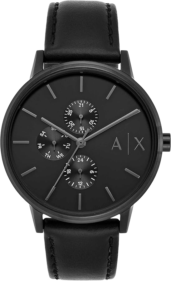 A|X Armani Exchange Multifunction Watch for Men with Leather or Stainless Steel Band