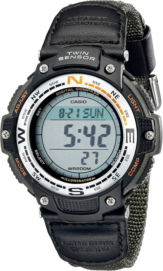 Casio Men's SGW100B-3V Digital Compass Twin Sensor Sport Watch