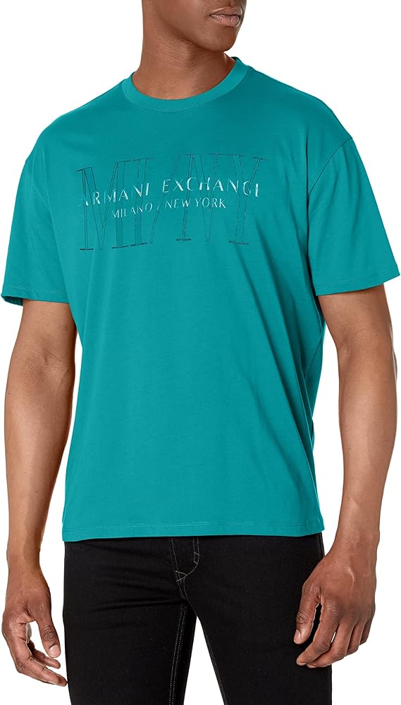 Emporio Armani Men's Oversized Milan New York Retro Tee