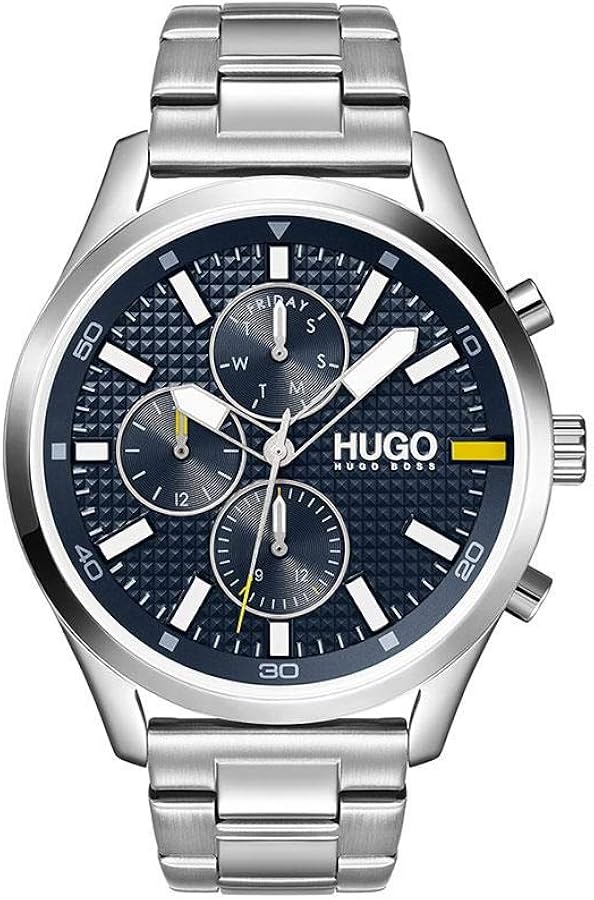 HUGO Men's #CHASE 46mm Quartz Multifunction Watch | Water Resistant | Premium Timepiece for Casual Business Wear